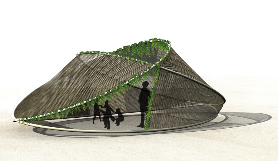 Halo Sukkah, by Alice Vuap and Andrew Nicolas of Cyprus.