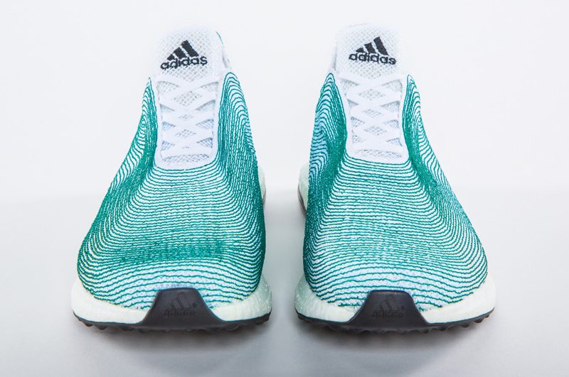 A concept shoe by Adidas made from deep-sea gillnets gathered off the coast of West Africa.
