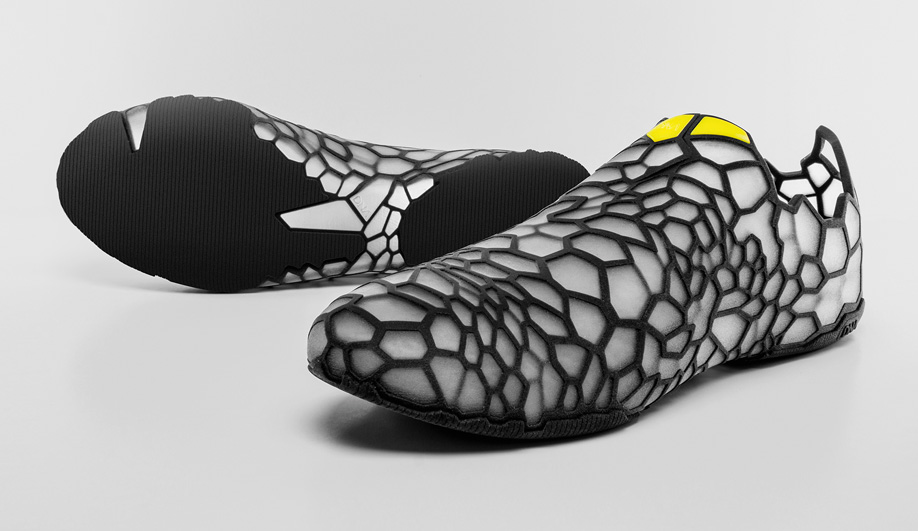 The DNA shoe concept, by Pensar Development, tailored to individual feet for maximum comfort while walking, running or sprinting.