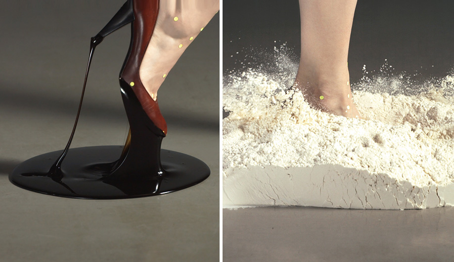 Dutch designer Marloes ten Bhömer is studying ways to make stilettos pain-free without losing their glamorous appeal. Her investigations include finding out what happens to the heeled foot on hazardous terrain.