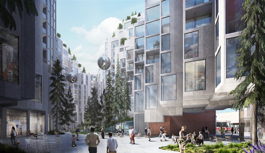 Concept image of BIG's King Street West project in Toronto