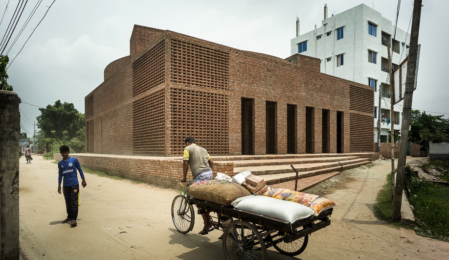 Bait Ur Rouf Mosque, in Dhaka, Bangladesh, was designed by Marina Tabassum and completed in 2012.