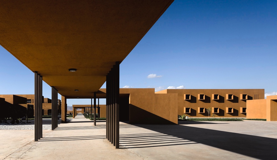 Designed by Saad El Kabbaj, Driss Kettani and Mohamed Amine Siana, the Guelmim School of Technology in Guelmim, Morocco, is oriented and shaded for the intense climate.