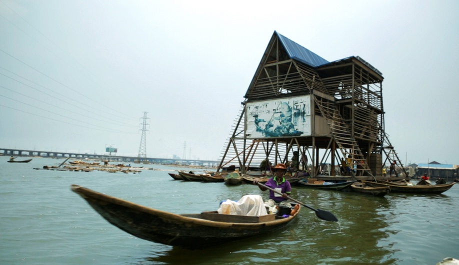 Makoko Floating School, in Lagos, was deisgned by NLÉ - Shaping the Architecture of Developing Cities / Kunlé Adeyemi. Completed in 2013, it provides space for education and cultural programming for the coastal stilt settlement of Makoko.