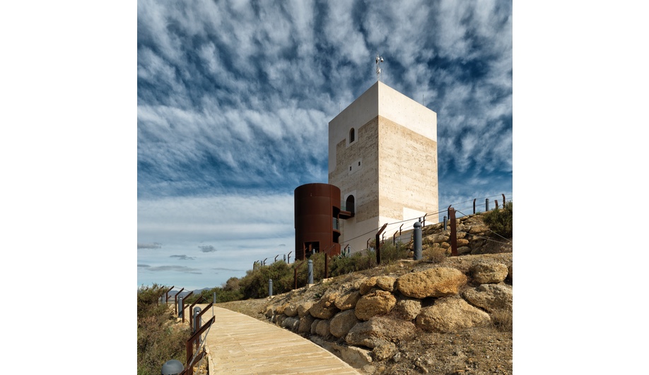 The Nasrid Tower Restoration, completed by Castillo Miras Arquitectos in 2010, included the addition of a cylindrical stair structure and a new pathway to the 13th-century tower.