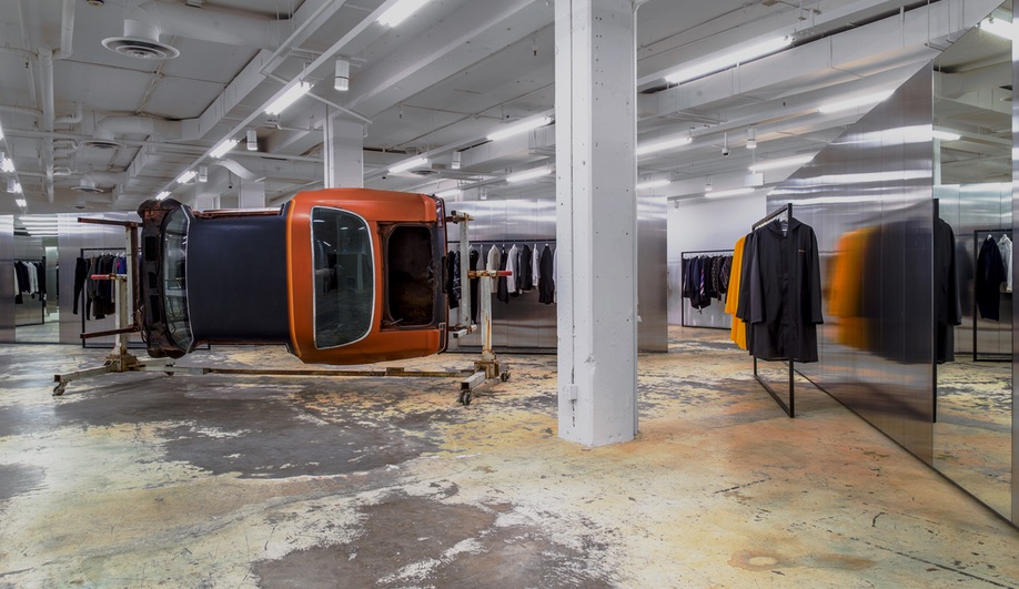 Myfanwy MacLeod’s Ramble On, an installation incorporating a salvaged car, sits alongside high fashion at Leisure Center in Vancouver’s Yaletown.